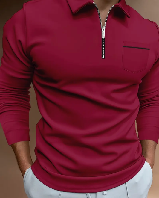 RALPH POLO - Modischer Pullover mit Reißverschluss für Herren (italienisches Design)