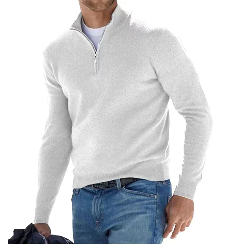 RALPH POLO - Modischer Pullover mit Reißverschluss für Herren (italienisches Design)