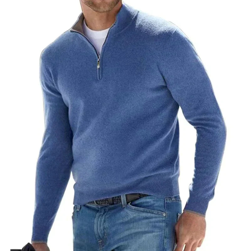 RALPH POLO - Modischer Pullover mit Reißverschluss für Herren (italienisches Design)