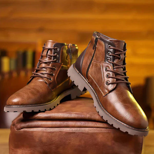 Jethro | Lace-up boots made from premium leather